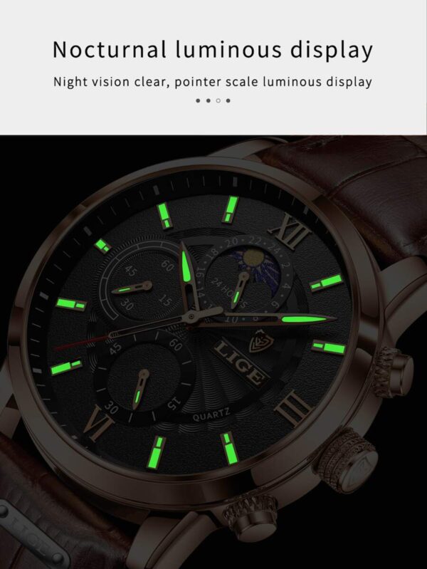 ساعت مردانه LIGE: کرنوگراف دقیق و مقاوم در برابر آب - Image 2