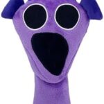 عروسک Sprunki مدل Durple B ارتفاع 20 سانتی‌متر – تم ترسناک با کوسن‌های موزیکال Wenda و Gray