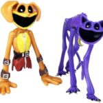 ست 2 عددی فیگور اسمالینگ کريترز (Smiling Critters) - مدل گربه بنفش و سگ نارنجی