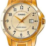 ساعت مچی زنانه کاسیو طلایی مدل Casio LTP-V004G-9B با صفحه طلایی