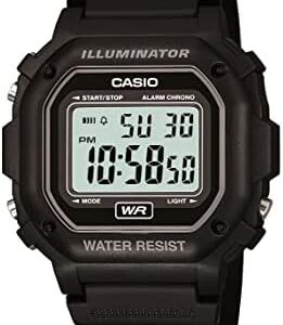 ساعت مچی دیجیتال کاسیو مدل F108WH-1ACF مردانه/زنانه با بند رزین مشکی