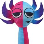 عروسک نرم Sprunki مدل Cartoon Soft Horror طرح صورتی و آبی – کوسن کلکسیونی ویژه هدیه