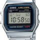 ساعت دیجیتال یونی‌سکس کاسیو مدل A158WA-1DF با بند استیل نقره‌ای و صفحه خاکستری