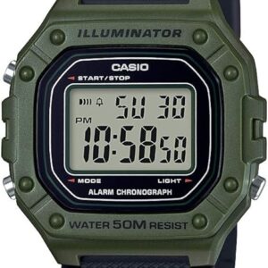 ساعت دیجیتال کاسیو مدل W-218H-3AVDF با بند رزین و مقاومت آب 5 بار