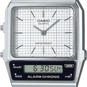 ساعت مچی مردانه کاسیو Casio AQ-800E-7A سفید با بند استیل