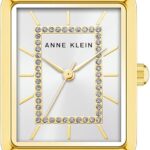 ساعت مچی زنانه آن کلین دو رنگ با حلقه اکلیلی و بند دستبندی