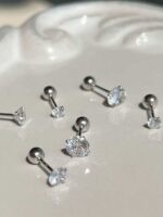 گوشواره میخی Cubic Zirconia Decor — ست 3 تکه