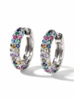 گوشواره میخی Small Rhinestone-studded — 1 جفت (2 تکه)