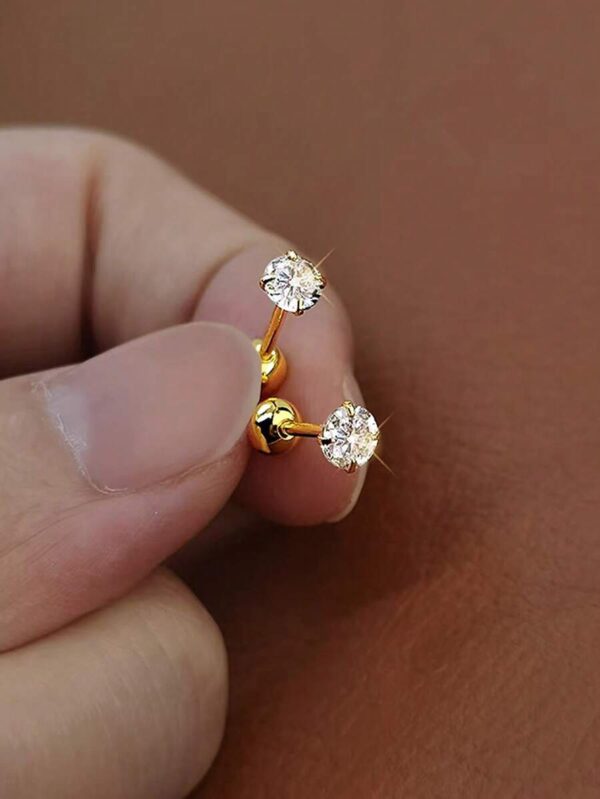 گوشواره میخی استیل مدل 37910824 — ست 6 تکه - Image 2