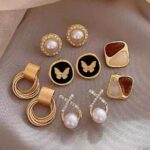 ست گوشواره Vintage Black — 5 تکه