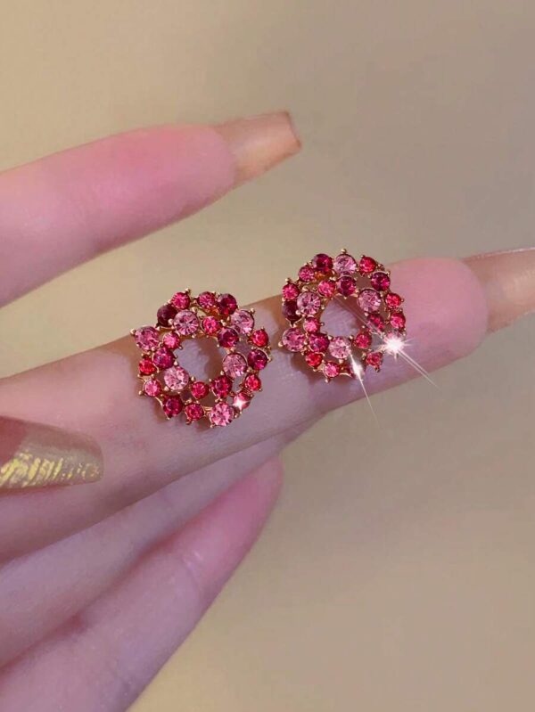 گوشواره زنانه مدل Black Floral — 1 جفت - Image 3