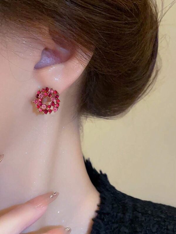 گوشواره زنانه مدل Black Floral — 1 جفت - Image 2