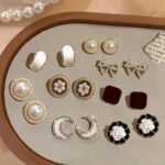 گوشواره ست مدل 6 عددی Vintage Minimalist Luxury