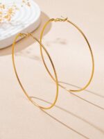گوشواره حلقه‌ای بزرگ Simple Large Hoop — 1 جفت