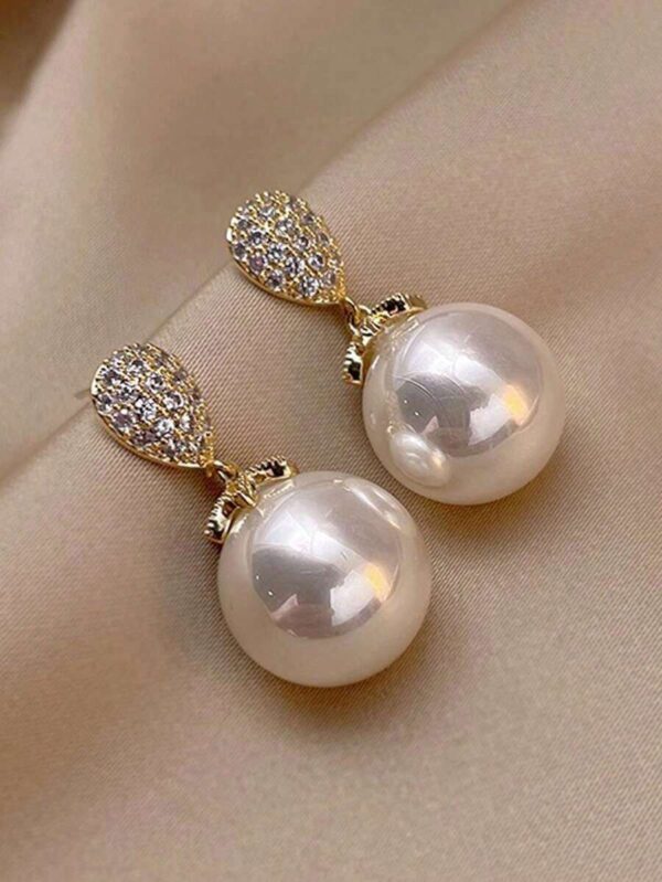 گوشواره مرواریدی بدل مدل Minimalist Elegant — 1 جفت - Image 2