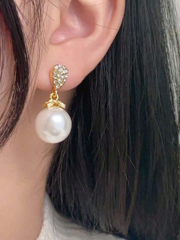 گوشواره مرواریدی بدل مدل Minimalist Elegant — 1 جفت - Image 4