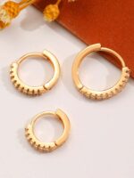 ست 3 تکه گوشواره مدل Zirconia Single Row — میخی و گوش‌کاف (3pcs) - Image 2