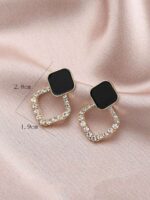 گوشواره میخی مدل Double Rhombus — 1 جفت - Image 3
