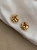 1 جفت گوشواره مدل Airy Braided — بافت مینیمال