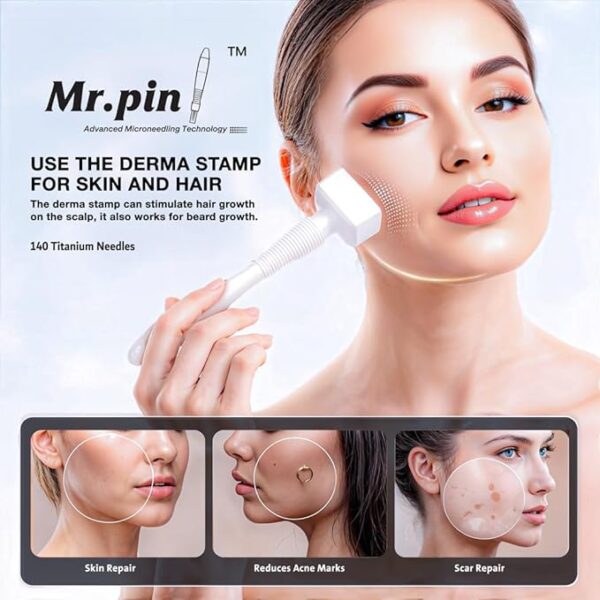Mr.Pin Original Derma Stamp - قلم میکرونیدلینگ درما استپ برای زیبایی پوست و مو مناسب آقایان و بانوان - Image 3