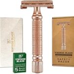 تیغ اصلاح دو لبه VIKINGS BLADE مدل Hera با 5 عدد تیغه فولادی سوئدی و جعبه لوکس