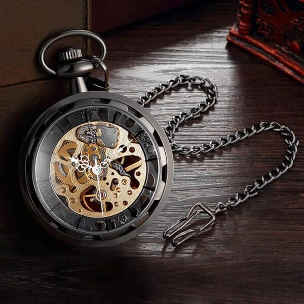 ساعت جیبی مکانیکی ویکوروسو مدل Classic Steampunk - Image 5