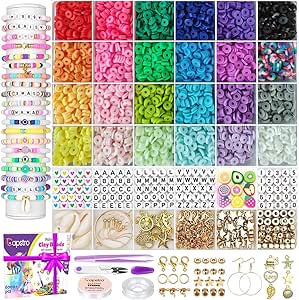 کیت ساخت دستبند با بیش از 6000 مهره سفالی – مجموعه جواهرات DIY