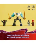ست بازی LEGO NINJAGO Zane’s Battle Suit Mech با 3 مینی‌فیگور