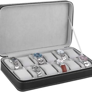 جعبه ساعت 12 خانه ELECDON | Watch Box Organizer | مشکی