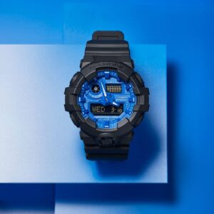 ساعت جی‌شاک 3D Ana-Digi DIAL آبی پیزلی GA700BP-1A | G-Shock