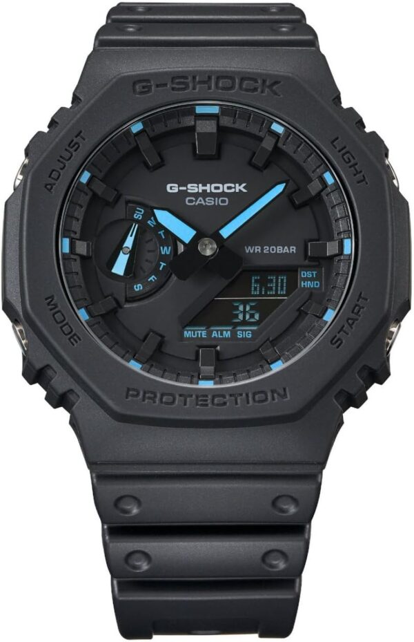 ساعت دیجیتال کوارتز کاسیو GA-2100-1A2ER آبی | Casio GA-2100-1A2ER