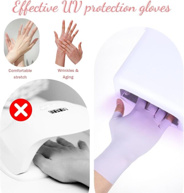 دستکش ضد UV ژل ناخن | KASTWAVE مدل ZX9162 | 6 عدد