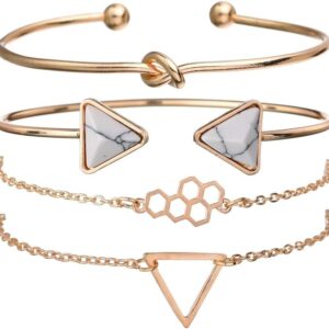 دستبند النگویی چندلایه شارم‌دار شاینینگ دیوا مدل 10695b | Shining Diva