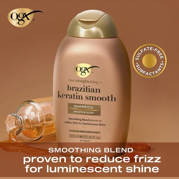 شامپو کراتین OGX Ever Straightening+ | Brazilian Keratin Therapy 385ml