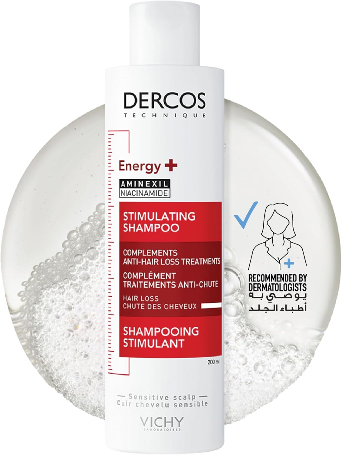 شامپو ضد ریزش و تقویت کننده ویشی | Vichy Dercos Energy + Aminexil 200ml - Image 1 شامپو ضد ریزش و تقویت کننده ویشی | Vichy Dercos Energy + Aminexil 200ml