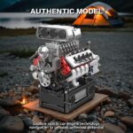 مجموعه موتور V8 مولد کینگ 10225 | Mould King 10225 V8 Engine - Image 7