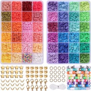 خرید مهره اسپیسِر رس‌کلی تخت MOTIM | ست رنگارنگ DIY