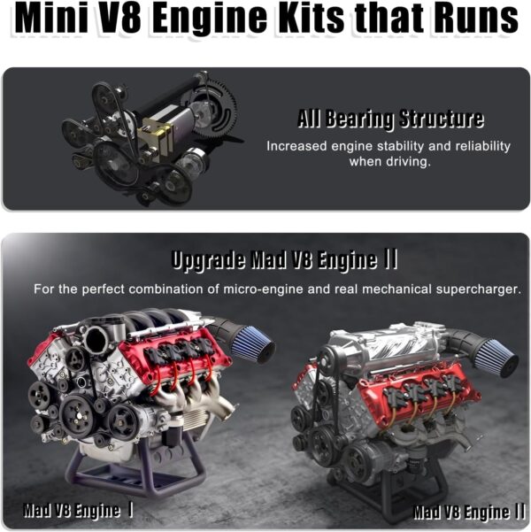 مینی کیت موتور V8 | Wauvmoss Mini V8 Engine Kits That Runs