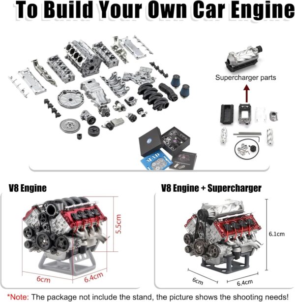 مینی کیت موتور V8 | Wauvmoss Mini V8 Engine Kits That Runs