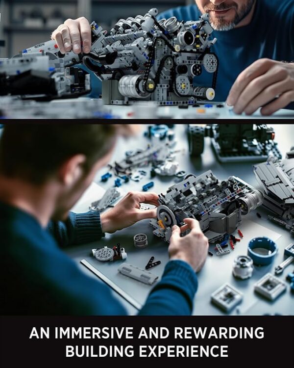 سِت ساخت موتور V8 nifeliz | Nifeliz V8 Engine Building Set (NF10287) - Image 4
