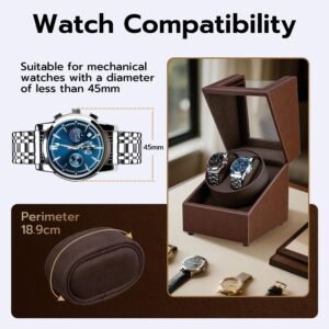 Mcbazel واچ وایندر 2 عددی | Watch Winder قهوه‌ای مدل MT-010067