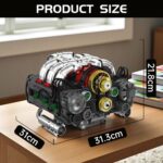موتور تخت‌سیکس Mould King 10181 | کیت ساخت موتور 2375 قطعه‌ای