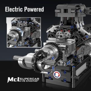 مجموعه لگو مکانیک موتور V8 Mould King 10206 | Mould King 10206 V8 Engine