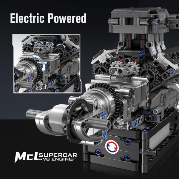 مجموعه لگو مکانیک موتور V8 Mould King 10206 | Mould King 10206 V8 Engine