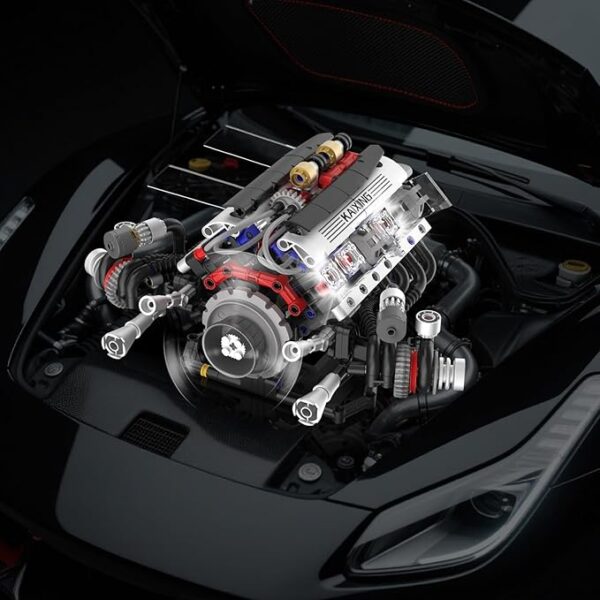 مجموعه موتور V8 Suplanet | کیت مکانیکی با نور و موتور (664 قطعه) | K96212 - Image 4