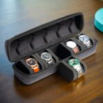 کیس سفری ساعت مردانه HOUSLET مدل QYHK225 | Hard Men's Watch Travel Case 5 اسلات مشکی