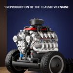 مجموعه موتور وی8 مینی Mould King مدل | Mould King V8 Engine Kit FT-10171-1104