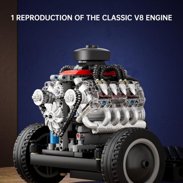 مجموعه موتور وی8 مینی Mould King مدل | Mould King V8 Engine Kit FT-10171-1104