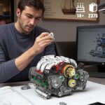 موتور تخت‌سیکس Mould King 10181 | کیت ساخت موتور 2375 قطعه‌ای - Image 4