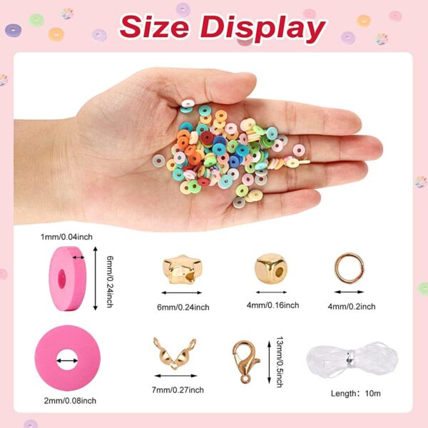 خرید مهره اسپیسِر رس‌کلی تخت MOTIM | ست رنگارنگ DIY